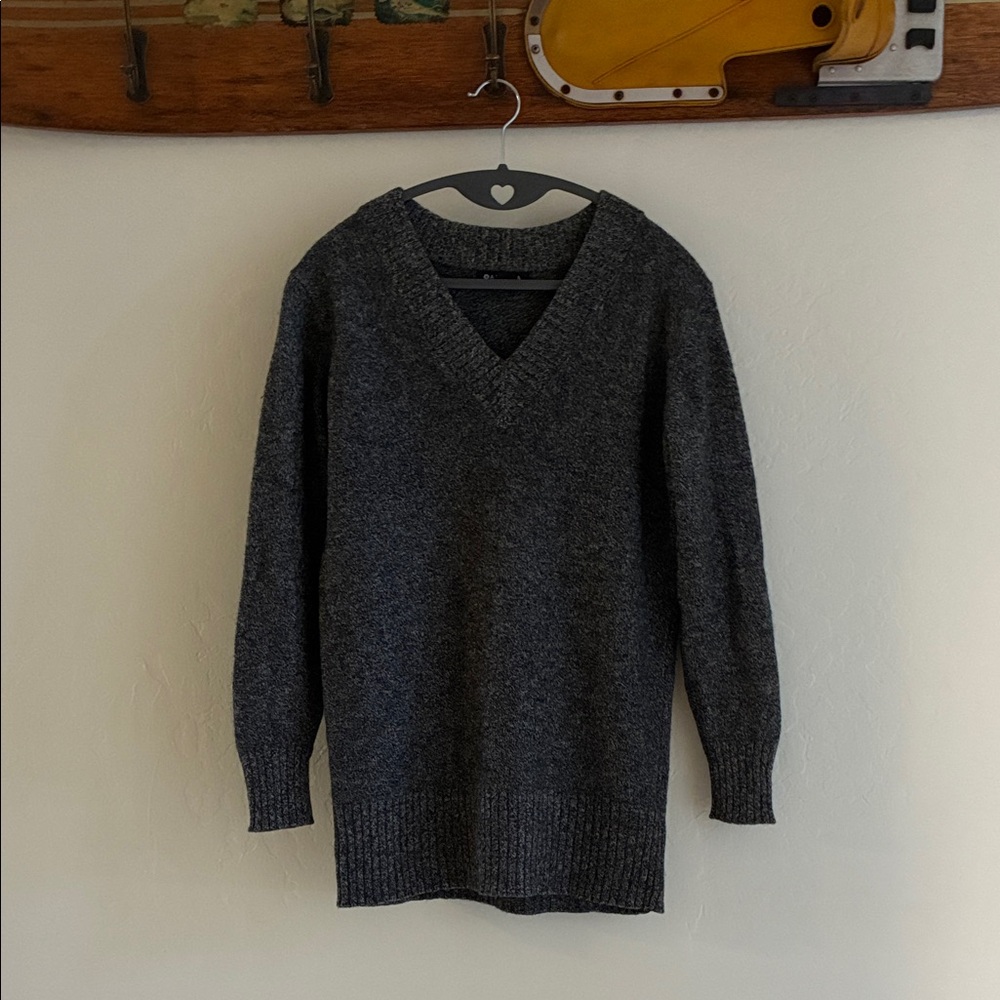 Athleta Dark Gray V-Neck Sweater Size XS